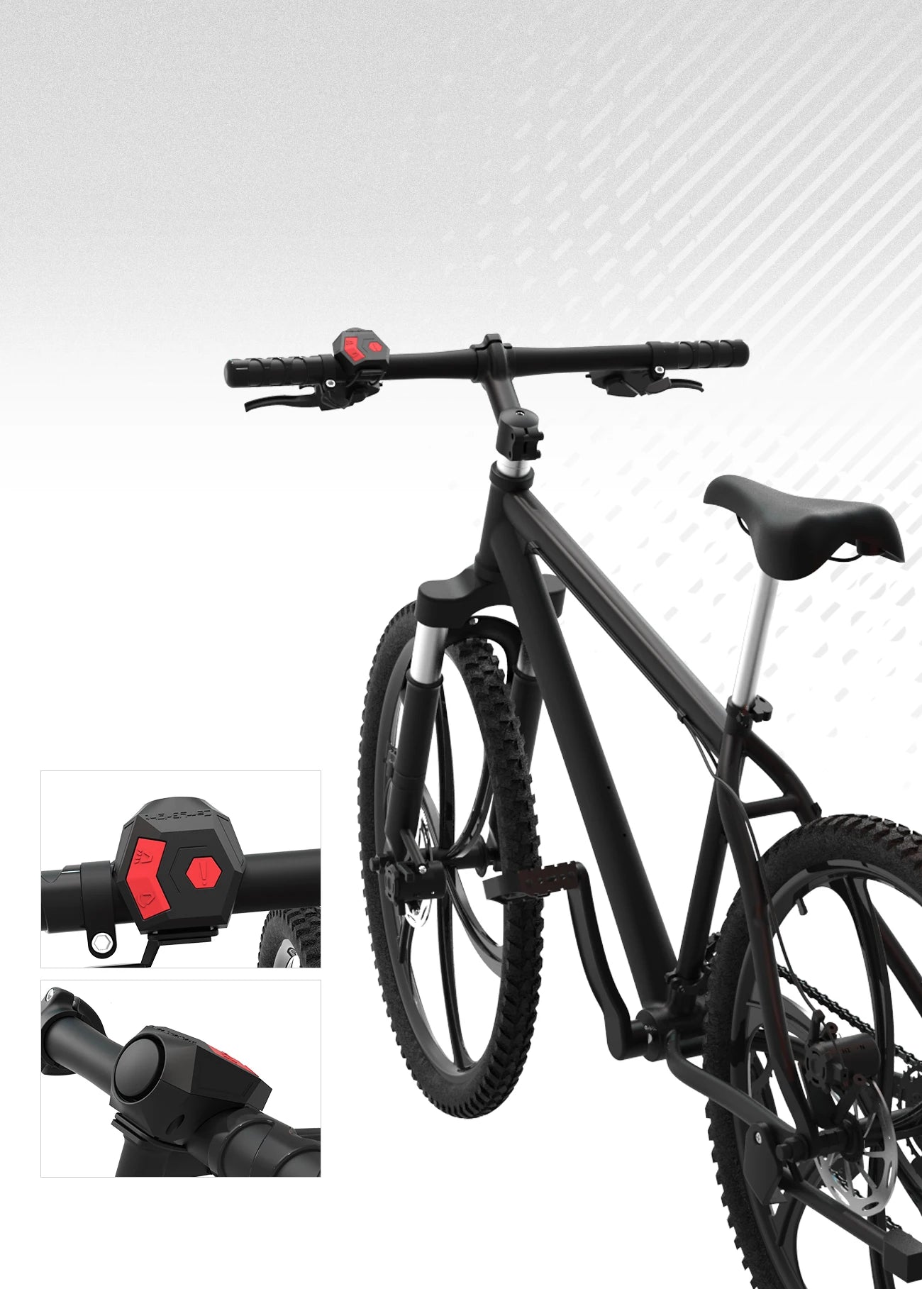 Klaxon électronique de vélo, sonnette Rechargeable par USB pour guidon de vélo, anneau d'alarme de cyclisme, klaxon fort de 120db, cloche antivol pour scooter