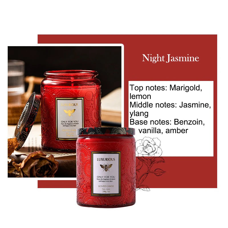 Bougie parfumée en pot de 7 OZ, bougie de soja naturelle, bougies aromatiques de sérénité, bougies parfumées décoratives pour la maison, cadeau pour amis