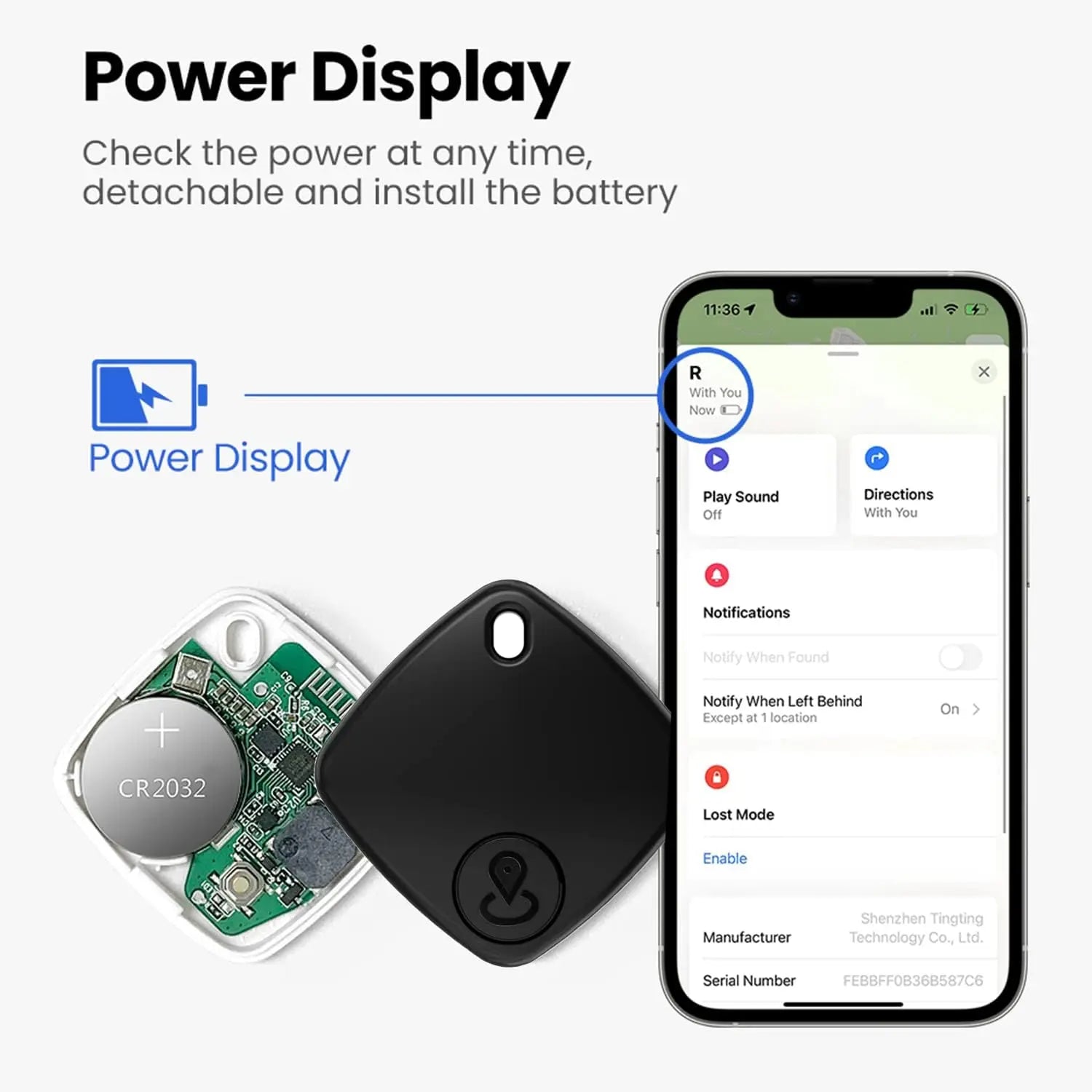 Le traceur GPS Bluetooth intelligent fonctionne avec Find My APP dispositif de rappel Anti-perte sans fil pour localisateur d'iphone clé enfants Finder