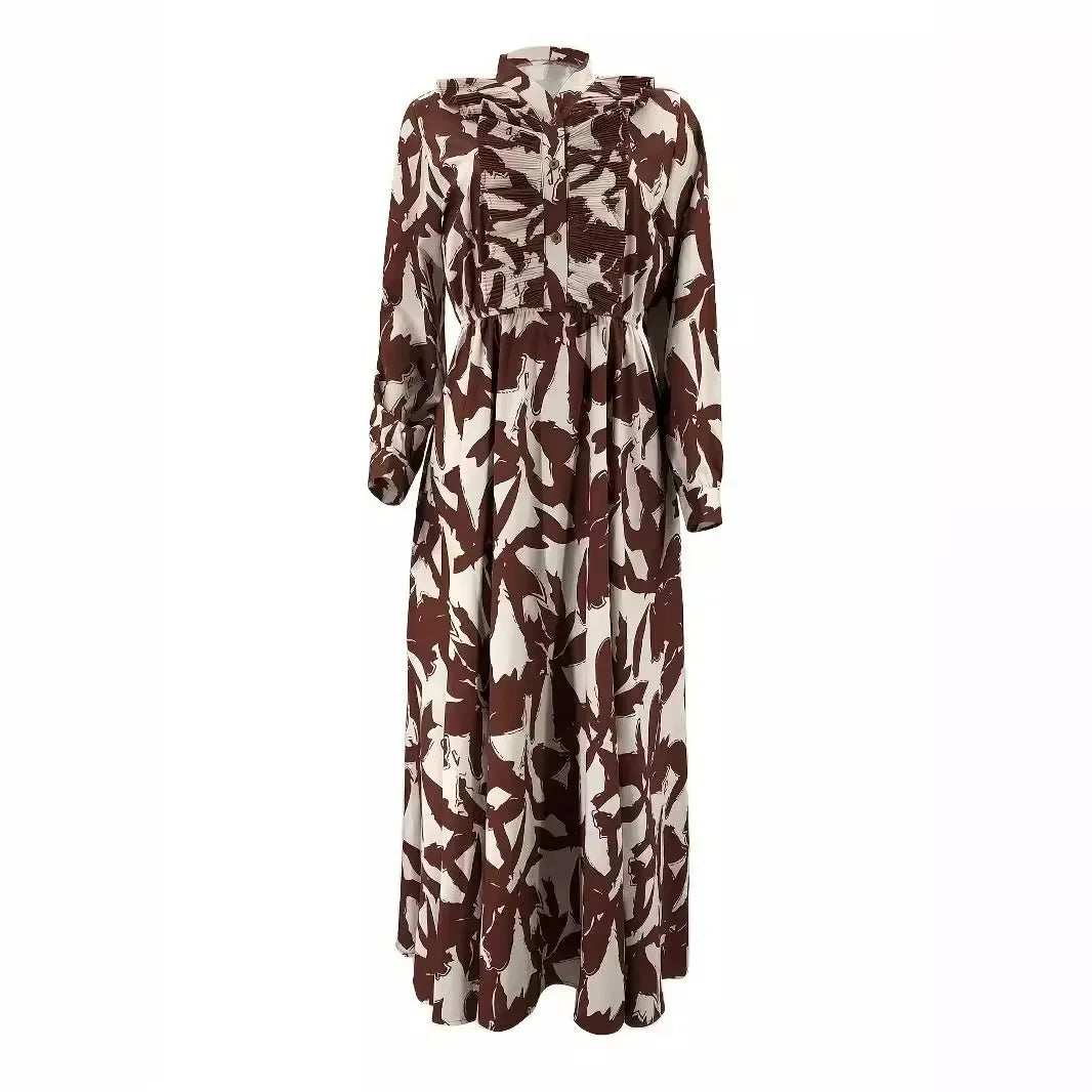 Muslim abaya with buttons for women, printed Eid dresses, jalabiyah, Ramadan, Morocco, kaftan, long Arabic dress, Dubai, educational Islam