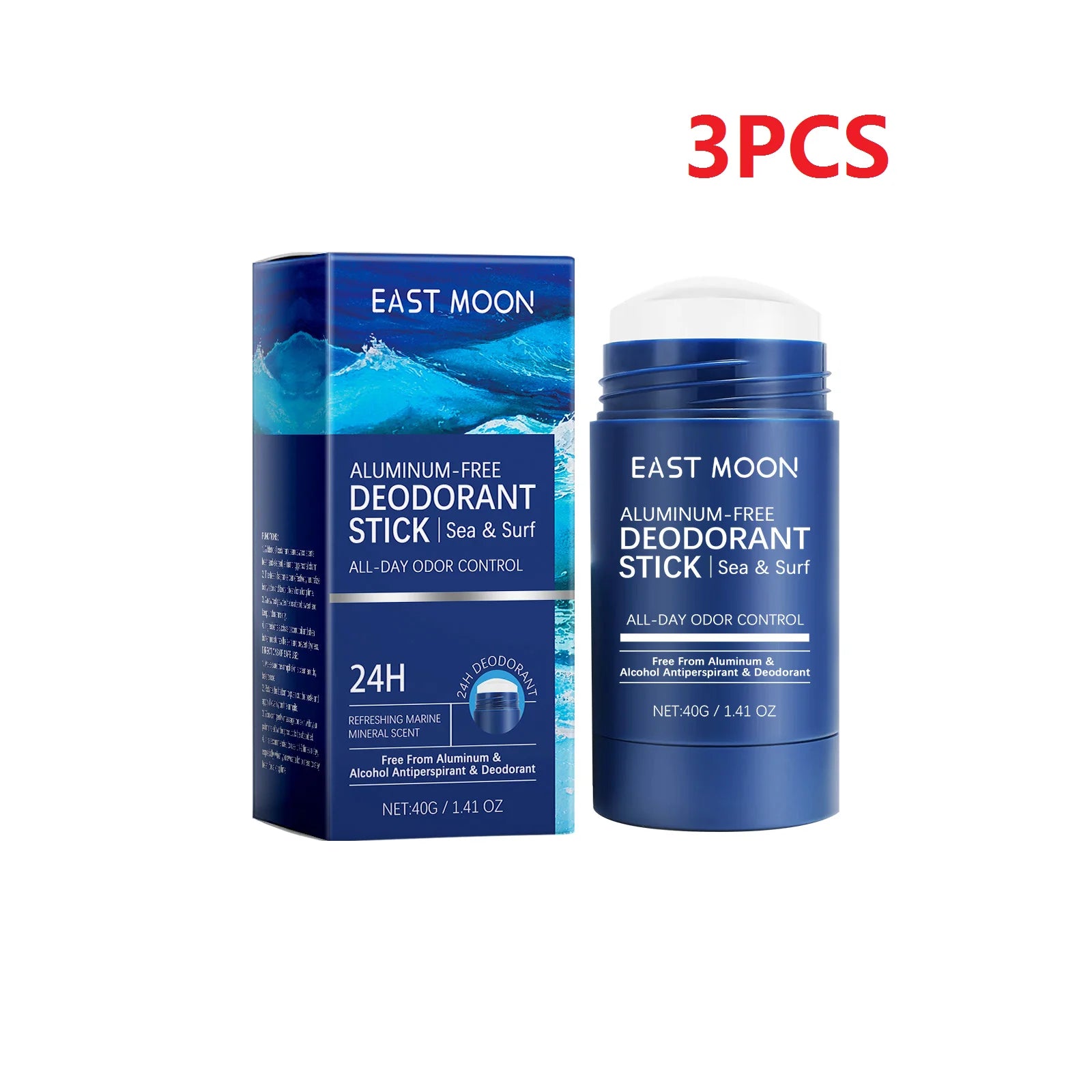 East Moon – bâton déodorant en bois de santal pour hommes, Anti-transpiration, garde le séchage, parfum durable, élimine les odeurs des aisselles, bâtons rafraîchissants