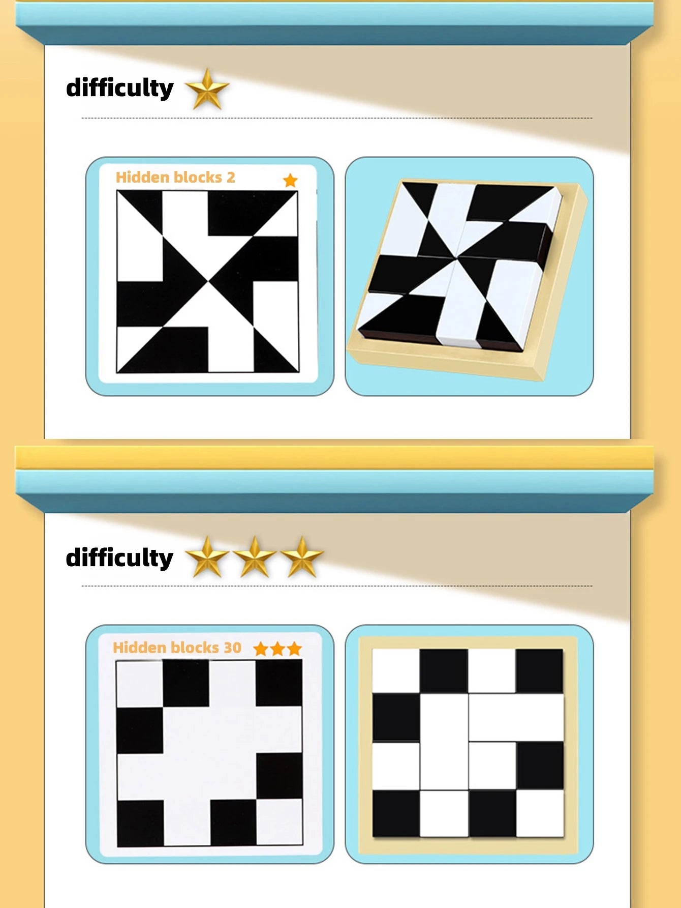 Blocs de construction éducatifs cachés, jouets puzzle, pensée spatiale, formation des capacités d'imagination, jeu interactif parent-enfant