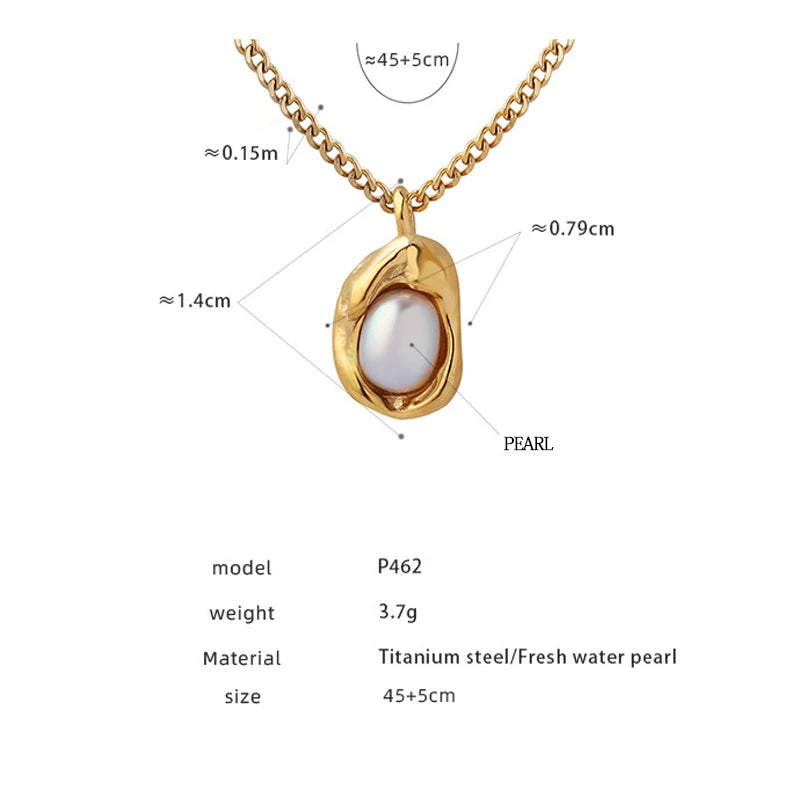 Collier pendentif en perles incrustées pour femmes, Design de luxe, chaîne cubaine en acier inoxydable, bijoux de mariage