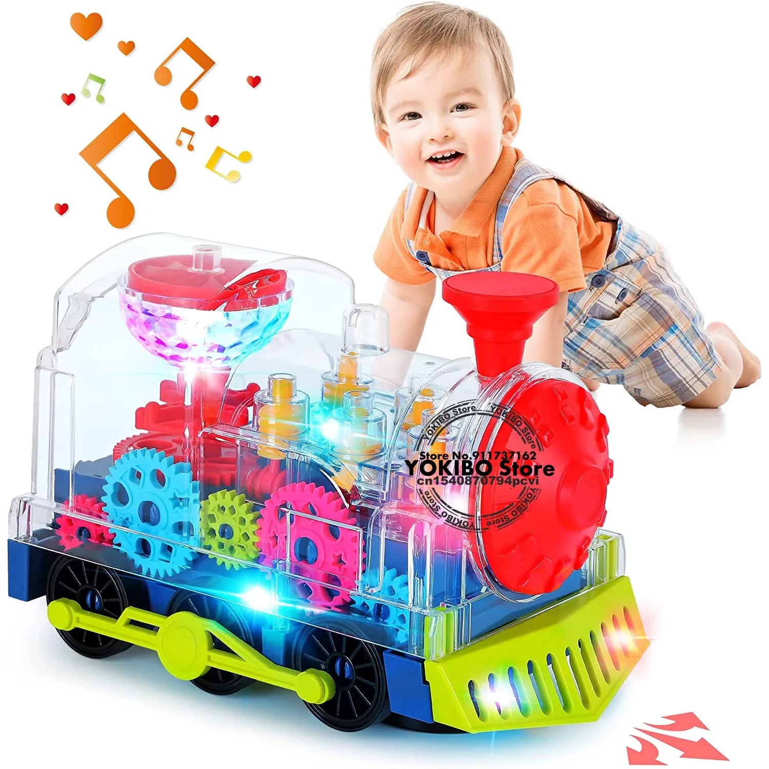 Train électrique jouet pour enfants tout-petits Train rampant avec son léger musique jouets éducatifs précoces jouets de Train pour enfants jouets pour bébés
