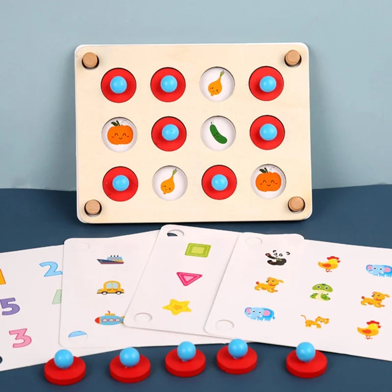 Jouets éducatifs en bois pour enfants, jeux de mémoire assortis aux fruits et aux animaux, jouets interactifs pour enfants de 6 à 10 ans