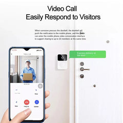 Tuya – Wireless Video Doorbell, WiFi Camera, Night Vision, Smart Home Security, Outdoor HD Doorbell, Two-Way Intercom, Voice Change