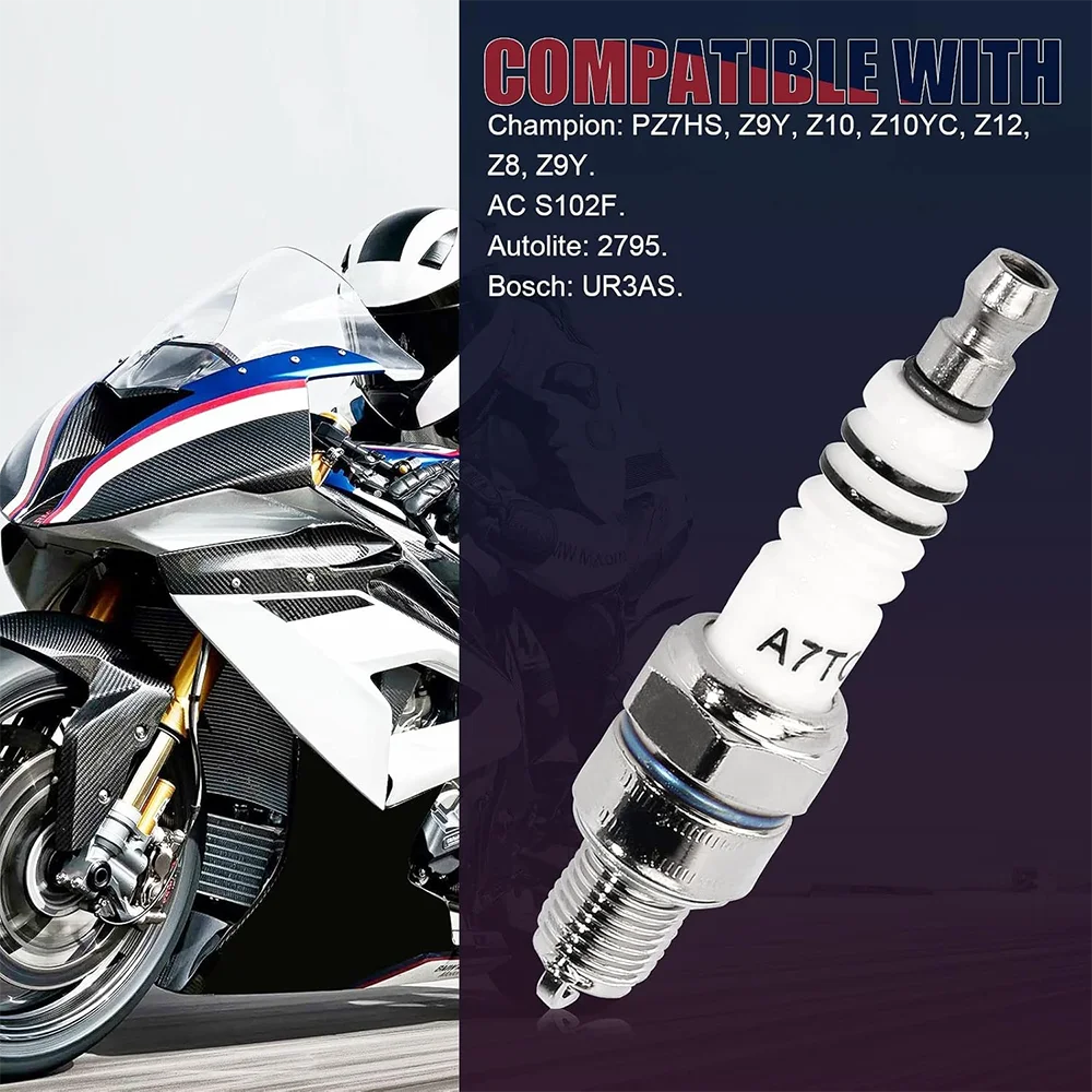 Bougie d'allumage A7TC pour Dean 6 50cc-150cc RL Scooter Pit D343 Pocket Bike Imagomoteur Go Kart facades Bumosquito TaoTao Buyang Roketa Sunl Baja