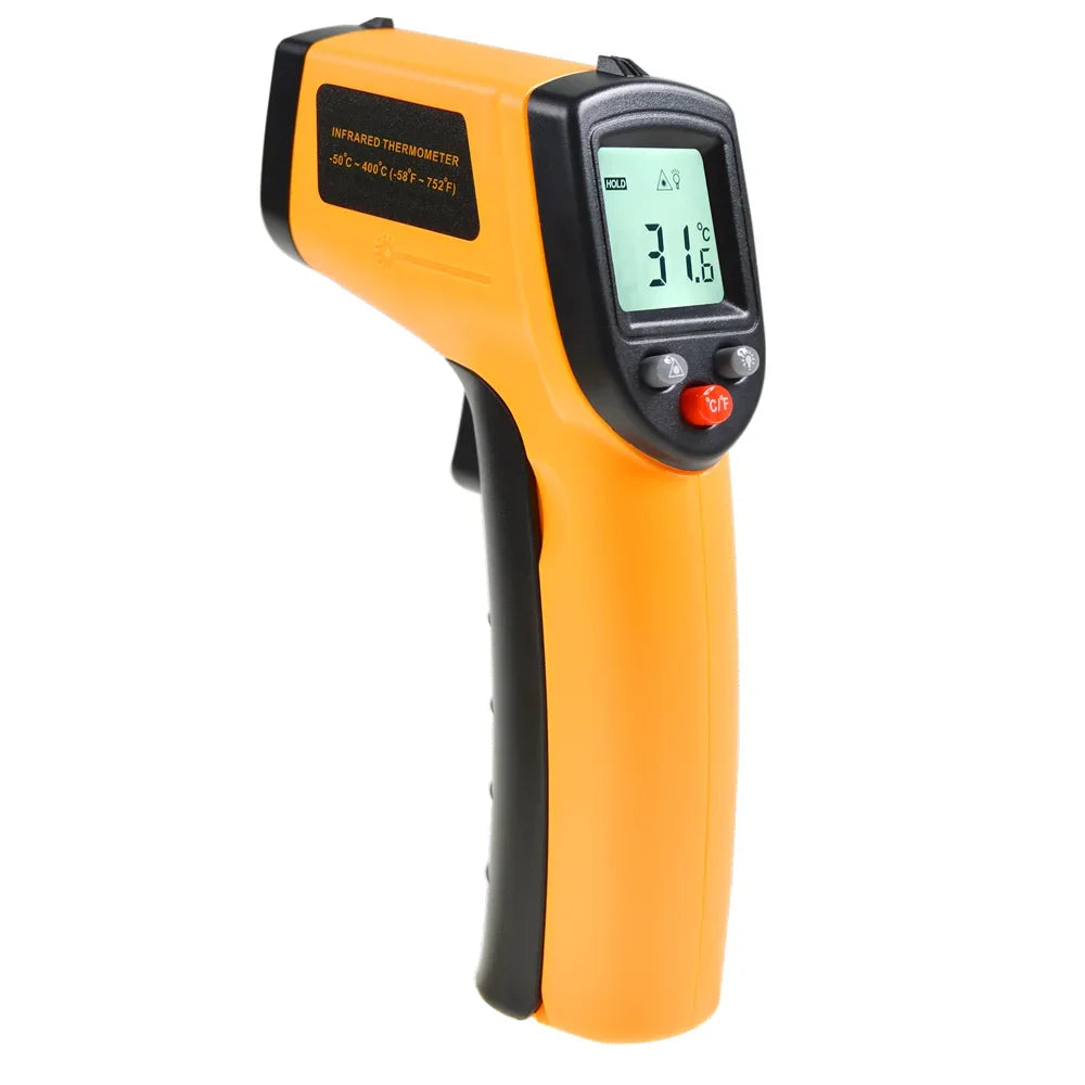Thermomètre infrarouge, pistolet de température portable pour la cuisson, four à pizza, grill et moteur - Lecteur de température de surface laser