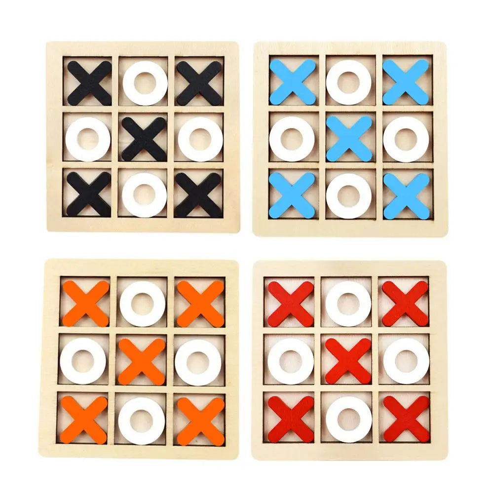 Mini Échiquier en Bois XO Tic Tac Parker, Puzzle d'Interaction Montessori, Jeu d'Entraînement, ApprentiCumbria du Cerveau, Jouet Précoce