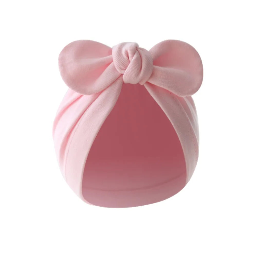 Bébé filles garçons chapeau mignon fleur noeud oreilles de lapin chapeau coton nouveau-né bonnet casquettes pour enfants enfant en bas âge infantile cheveux accessoires