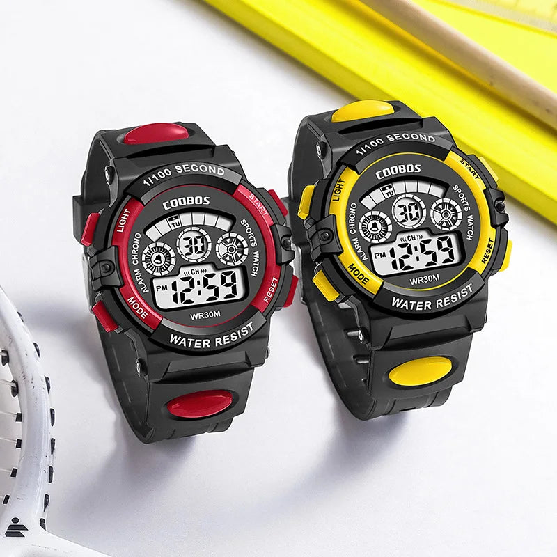 Sport enfants montres mode LED montres numériques pour enfants bracelet en Silicone étanche lumineux filles garçons horloge cadeau reloj niNo