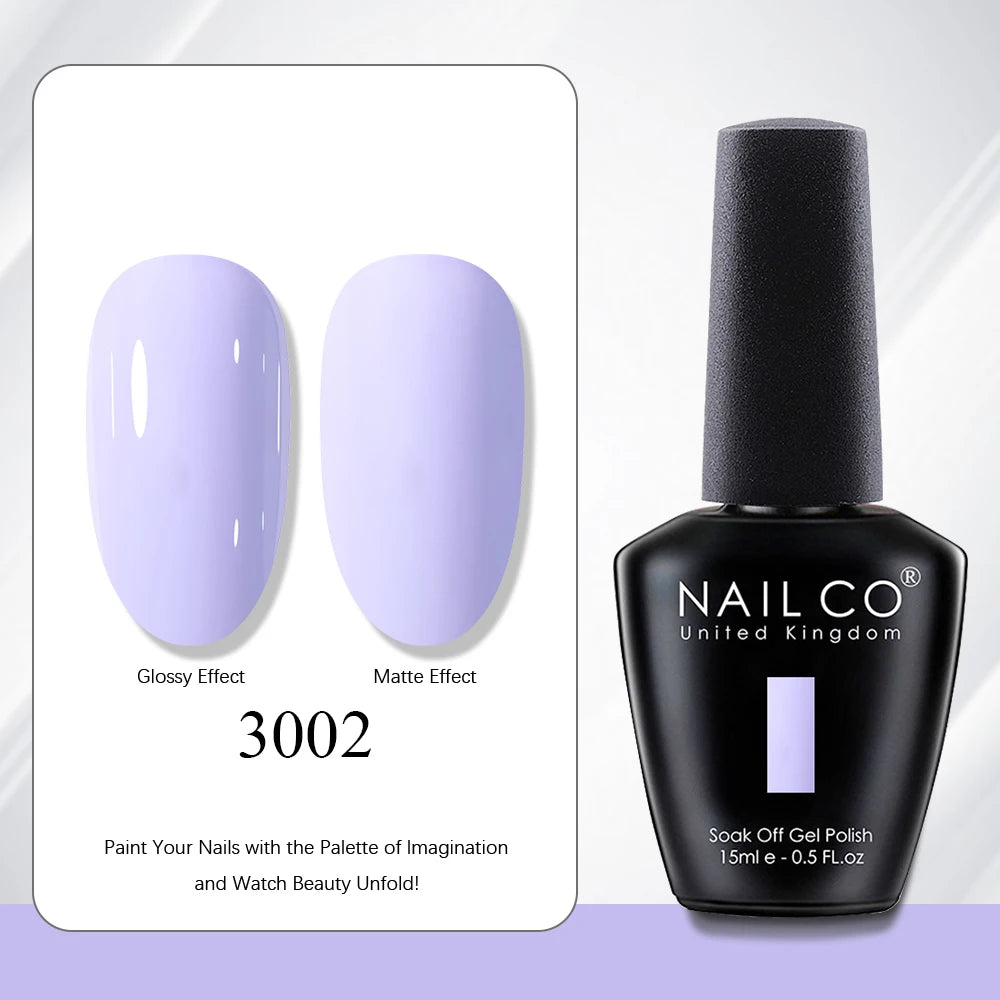NAILCO 15ml Vernis à ongles Gel Vernis Semi Permanent UV Gel Vernis manucure Vernis Nail Art Nude Gel Poliish