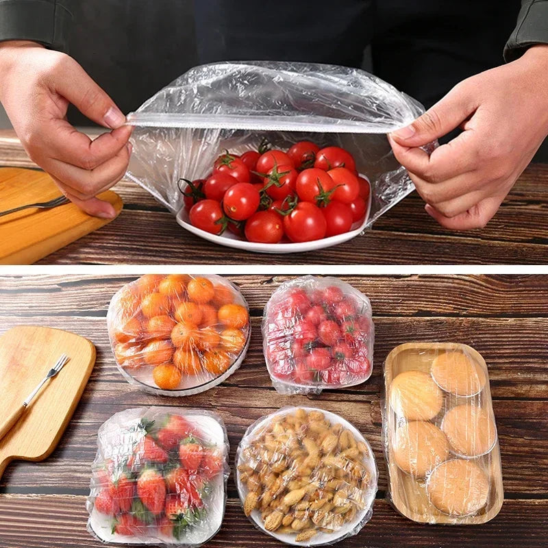 Couvercle alimentaire jetable réutilisable, enveloppe en plastique, couvercles alimentaires élastiques durables pour bols, couvercles d'assiettes élastiques pour sac d'économie de nourriture de cuisine