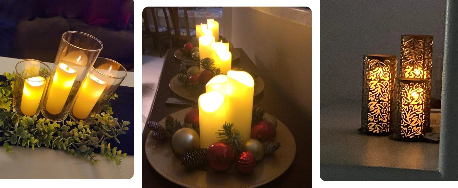 Bougies LED vacillantes sans flamme, fonctionne à piles, pour mariage, fête d'anniversaire, ambiance romantique, décoration de maison, lumière chaude, flamme 3D