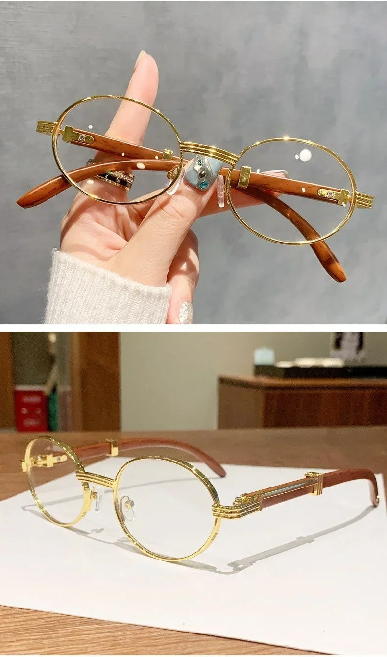 Lunettes de soleil ovales vintage en bois pour hommes et femmes, lunettes de soleil de créateurs, nuances de luxe, UV400, mode