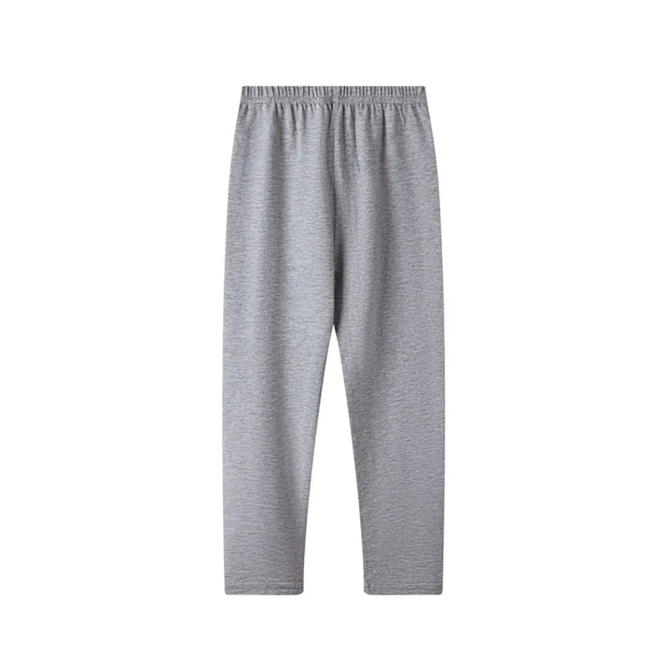 Girls' Soft Elastic Cotton Leggings, Solid Color Skinny Pants, Comfortable and Wearable Children's Clothing
