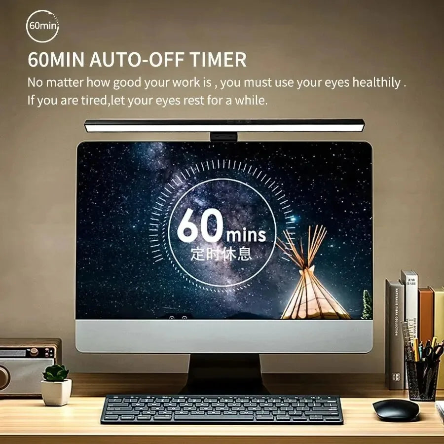 LED lampe de bureau moniteur barre lumineuse PC ordinateur écran réglable lumière 33 cm 50 cm bureau étude lecture lampe de Table suspendue alimenté par USB
