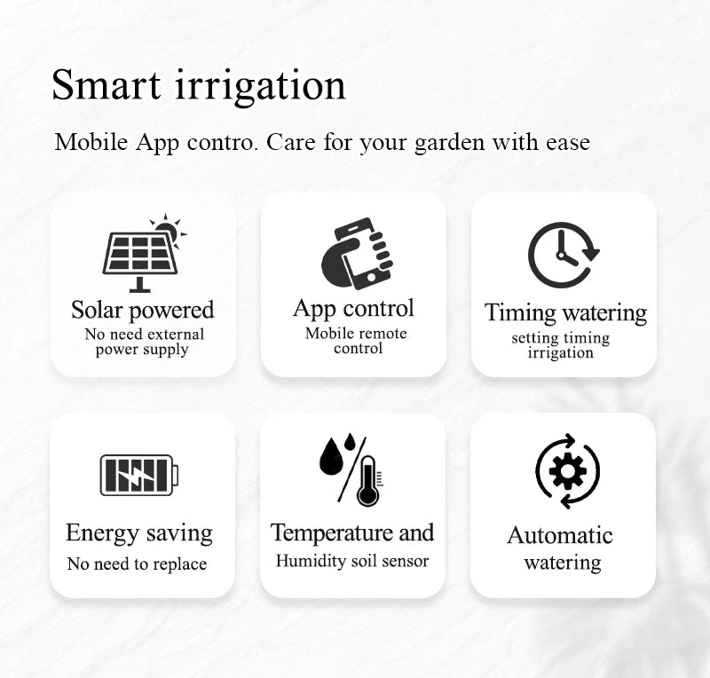 Tuya Smart WiFi Watering Timer, Solar Powered Drip Irrigation System, Built-in Water Flow Recorder, Water Controller
