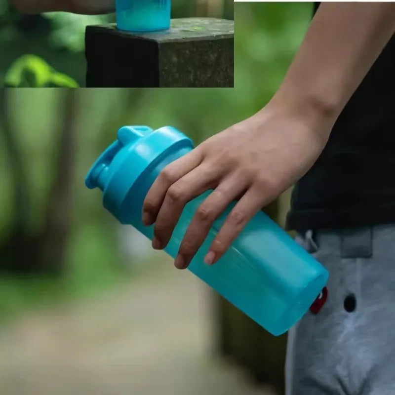 Bouteille Shaker de 600ml, bouteille en plastique Shaker de protéines de 20oz, bouteille de Fitness Portable pour les amateurs de Fitness et les athlètes