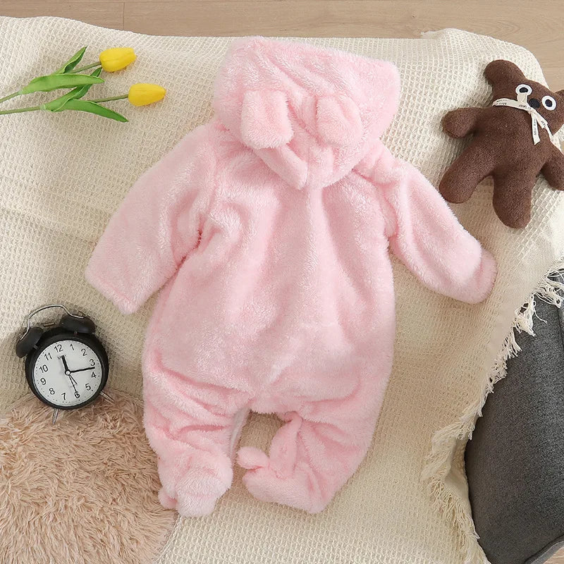 Vêtements d'escalade en peluche pour bébé de 0 à 2 ans, chauds et épais, en coton, avec chien et lapin, dessin animé, nouvelle collection automne et hiver