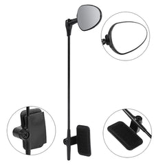 Adjustable ABS rearview mirror for road and mountain bike helmets, safety mirror, clear rear view