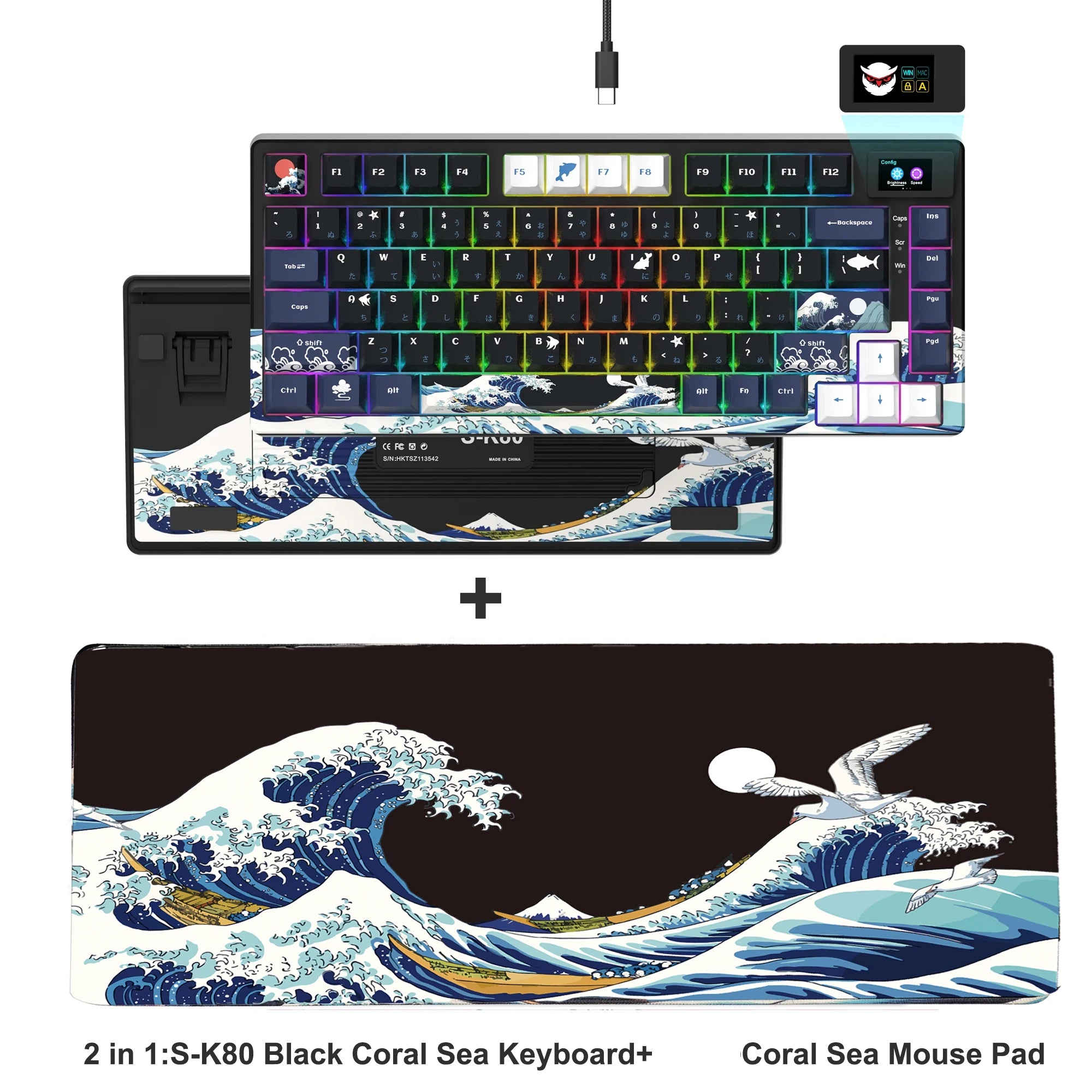 Womier S-K80 75% clavier avec écran OLED couleur clavier de jeu mécanique échange à chaud clavier joint montage rvb clavier personnalisé