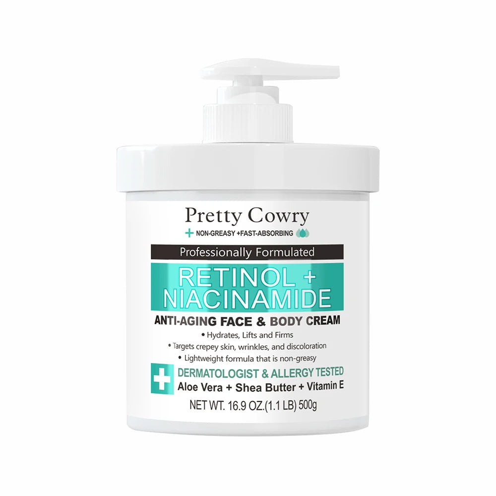 Crème éclaircissante pour le corps, 500ml, collagène, vitamine C, rétinol, Niacinamide, hydratante longue durée, Lotion pour le corps, soins pour la peau