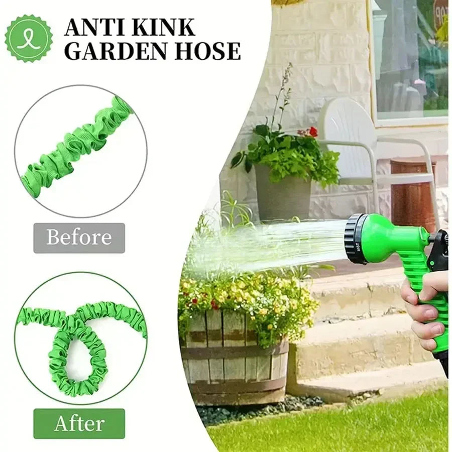 Tuyau magique extensible, lavage de voiture à haute pression, 7 fonctions de pulvérisation d'eau, pistolet à eau, tuyau d'arrosage de jardin domestique