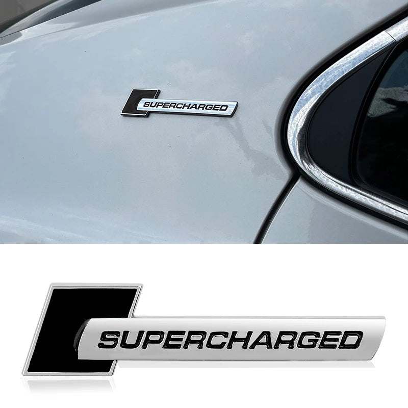 Autocollant de Badge d'emblème suralimenté en métal 3d, autocollant de voiture pour Q7 S Line A6 C6 A8 D4 S4 B8 S6 C5 V6, accessoires de Logo suralimentés
