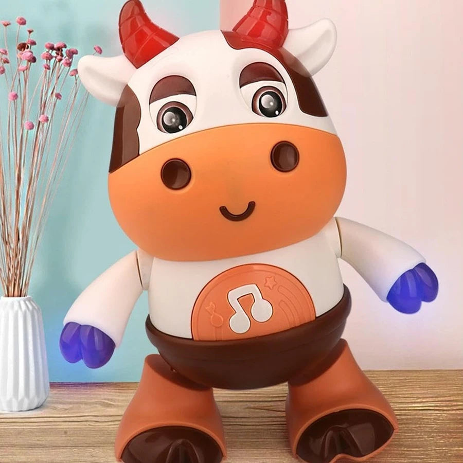 Jouet de vache dansante pour bébé, vache en peluche à musique électrique avec chansons et mouvements amusants, jouets interactifs pour bébé, mignon G de noël pour tout-petits