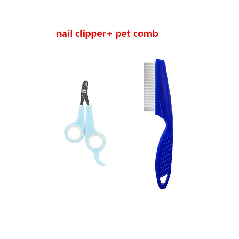 Kit de toilettage pour lapin, dissolvant de taches, peignes de nettoyage, coupe-ongles pour animaux de compagnie, shampoing Double face, brosse de bain pour cochon d'inde, lapin
