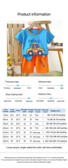1 ensemble de vêtements d'été en pur coton pour enfants, costumes à manches courtes, à la mode, T-Shirts + Shorts pour garçons et filles, tenues pour enfants