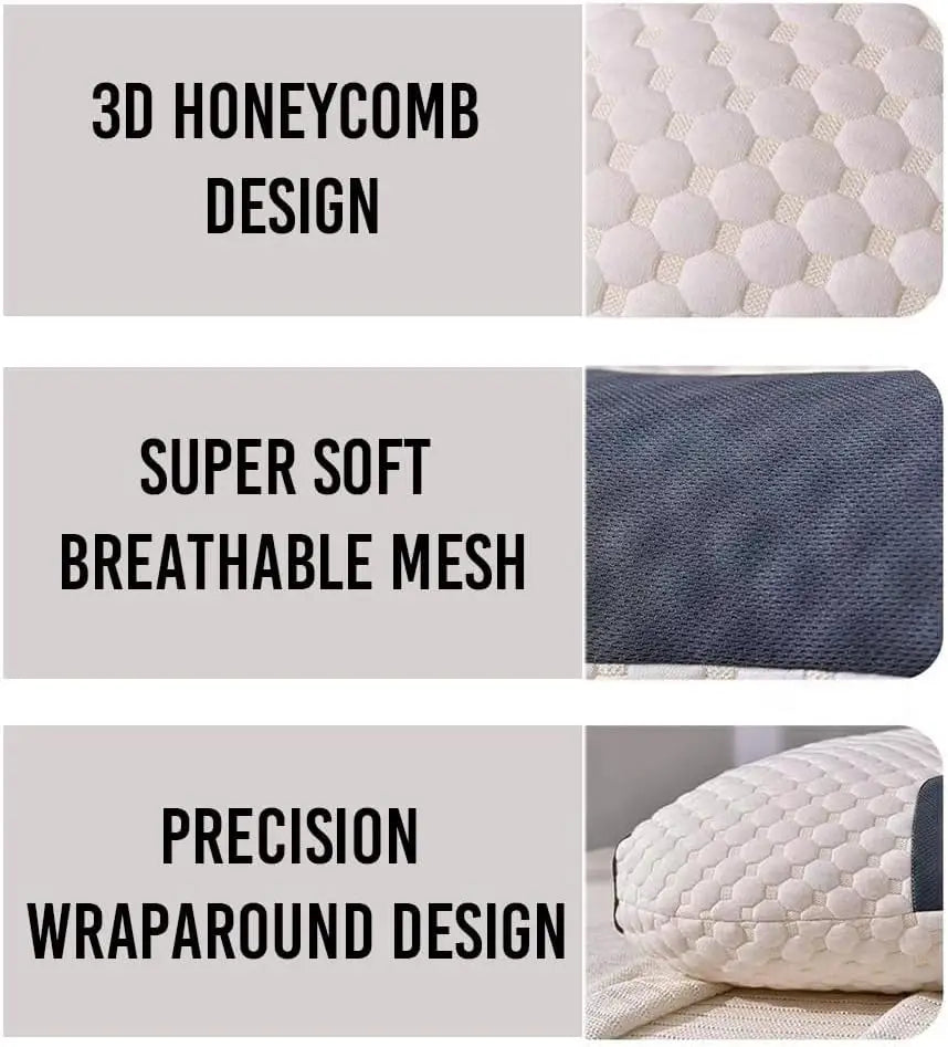 Oreiller de Massage SPA 3D, soutien cervical et oreiller d'allaitement bien pour dormir, aide au sommeil et protéger le cou, oreiller en coton tricoté