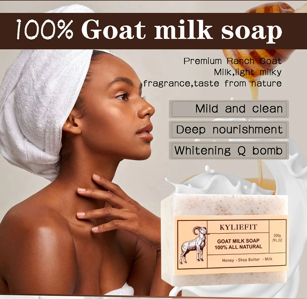 Organic goat's milk bar for all skin types, natural, whitening, nourishing, shea butter and honey doll, books, Regina