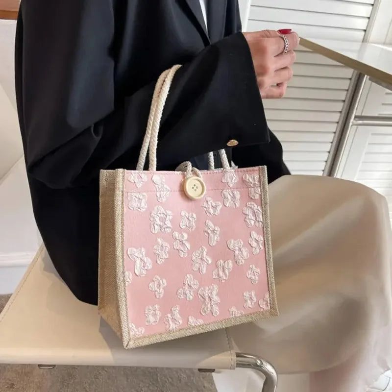 2025 sacs en lin sac à main pour femmes Shopper sac fourre-tout sac de créateur de mode pratique grande capacité pour voyage sac d'épicerie