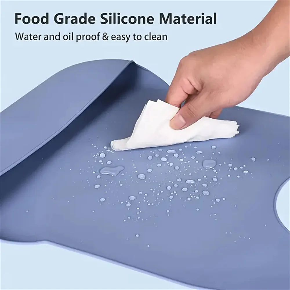 Grands bavoirs imperméables en Silicone pour adultes, de qualité alimentaire, avec poche, aide à l'alimentation, pour hommes et femmes âgés, accès aux vaisselle Portable