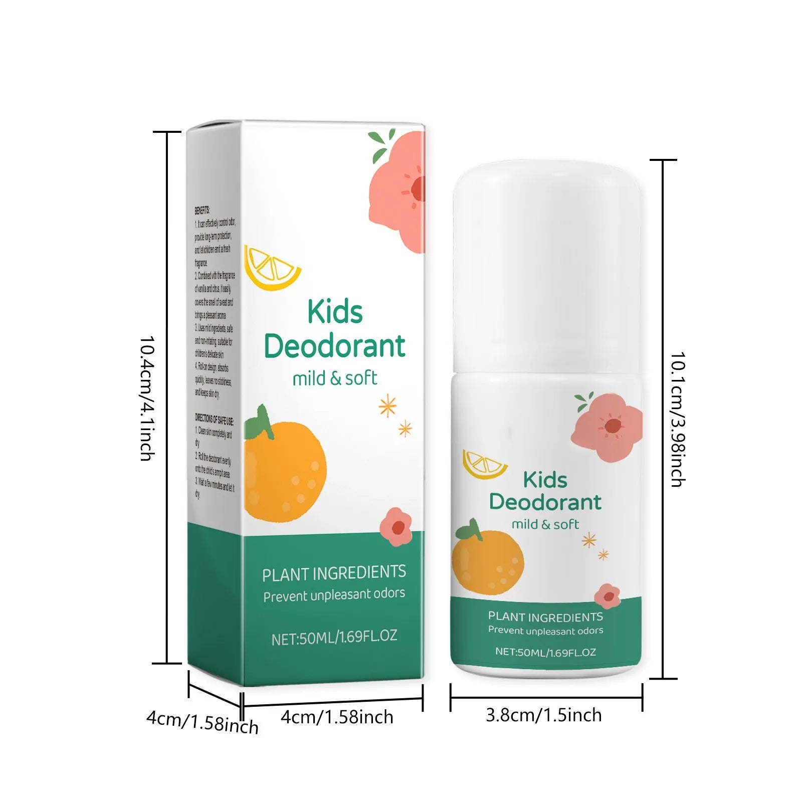 Dépistolet ant naturel frais pour enfants et adolescents, sans paraben en aluminium, dépistolet ant éclaté, cadeaux doux et non irritants, 50ml