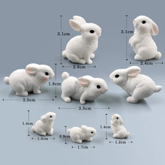 Figurine de lapin de pâques de noël, bricolage, paysage, maison, Kawaii, décor de chambre Miniature, accessoires de décoration de jardin féerique, moderne, 2025
