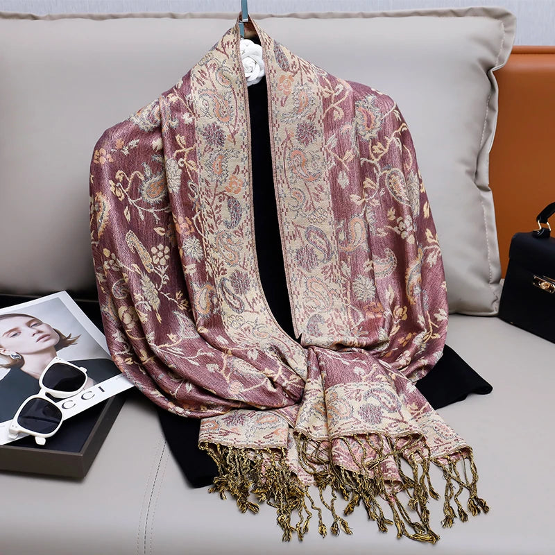 Foulard Paisley impressions Design Hijabs Pour Femme Cachemire Pashmina Chale Dame enveloppe Chaud Hiver Foulards Femme