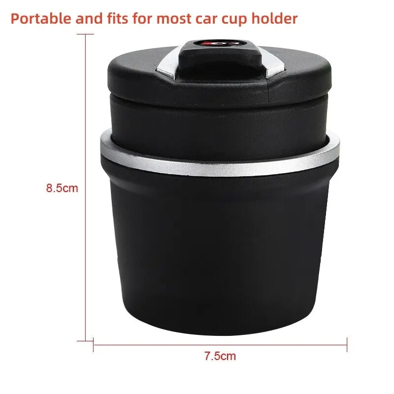 Cendrier de voiture Portable LED avec indicateur lumineux automatique, porte-cendres de Cigarette créatif, tasse, porte-gobelet de voiture, accessoire, 1 pièce