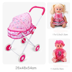 Poupées landau bébé poussette jouer jeu enfants maison accessoires meubles jouet semblant jouer jouet pour les tout-petits petites filles garçons enfants