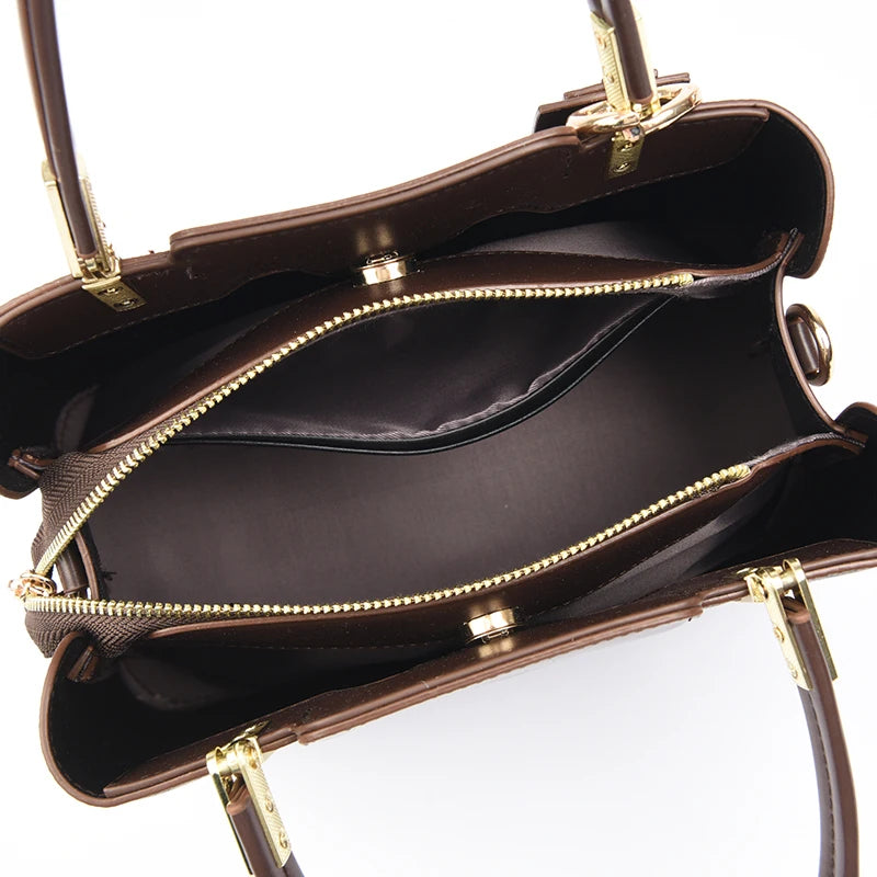 Sac à main de luxe imprimé grande capacité en cuir souple pour femmes, sac à bandoulière de loisirs de styliste pour dames