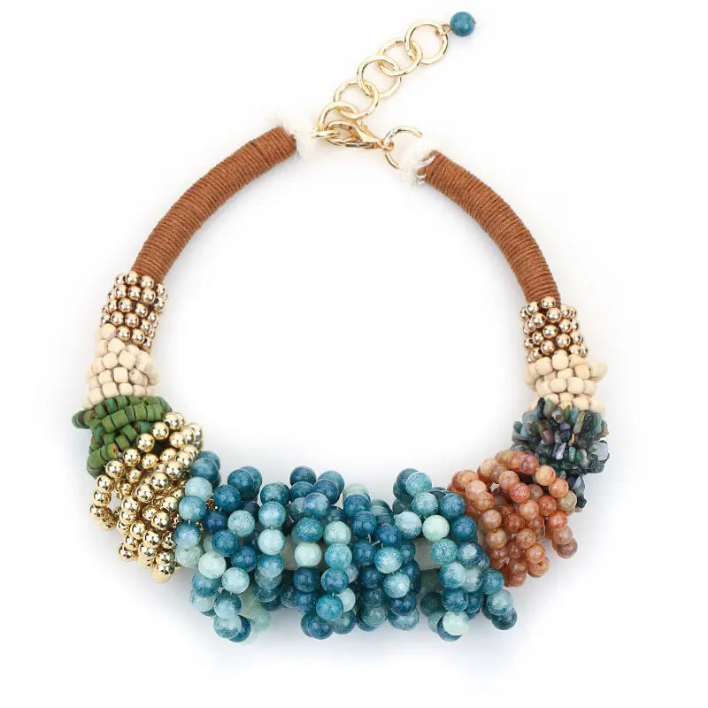 Collier de perles individuel exagéré pour femmes et filles, bijoux Vintage tendance pour fête de mariage