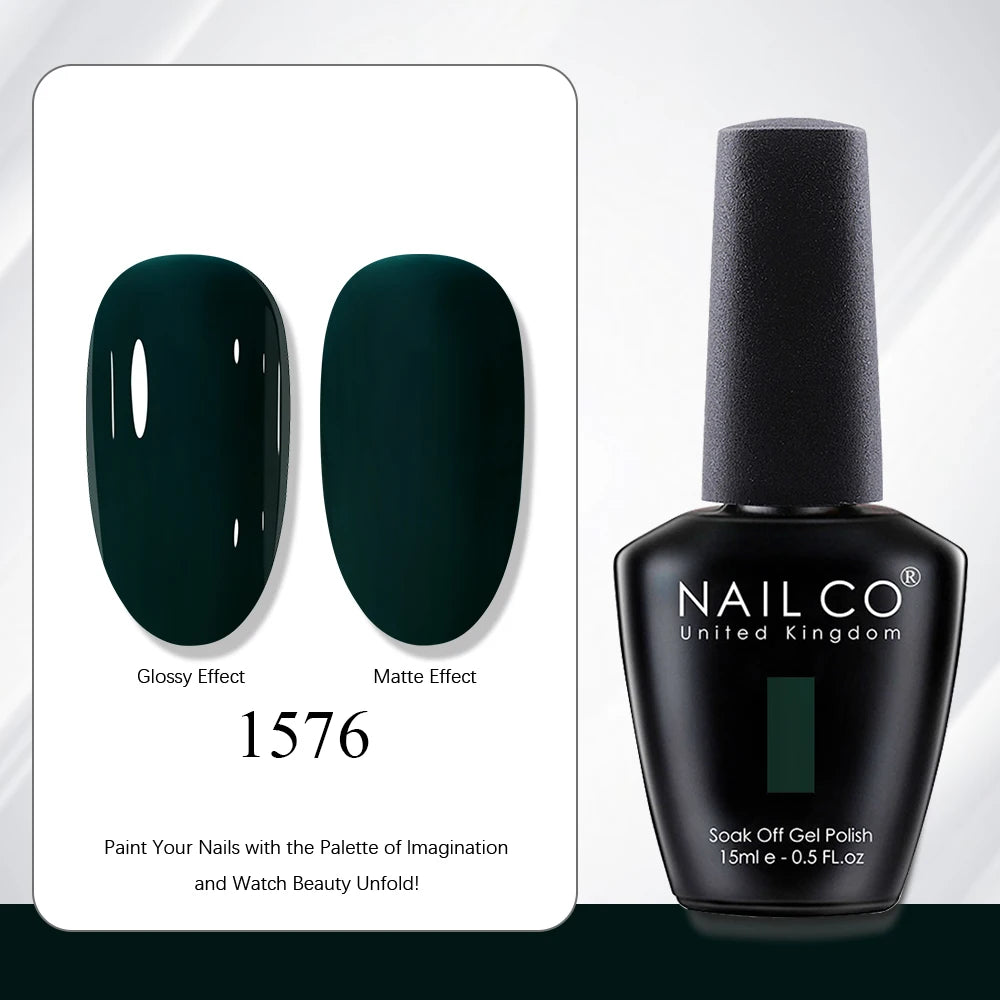 NAILCO 15ml Vernis à ongles Gel Vernis Semi Permanent UV Gel Vernis manucure Vernis Nail Art Nude Gel Poliish