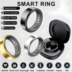 Anneau intelligent de pression artérielle, surveillance de la santé du sommeil, Mode multisport, smartring IP68, étanche, soins à distance pour hommes et femmes