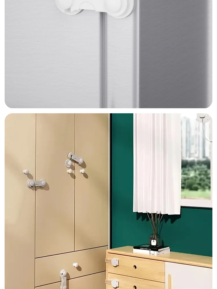 Serrure de sécurité multifonctionnelle pour bébé, armoires, chambres, proximité des wers, serrure de protection anti-piège, serrure de sécurité pour bébé, 10 pièces