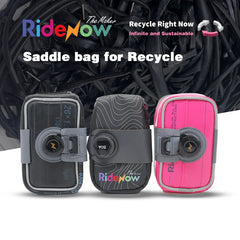 RideNow Matériaux recyclés Sac de vélo Sac arrière VTT Sac de selle de siège arrière de vélo de route Rapide détachable étanche Rangement de cyclisme
