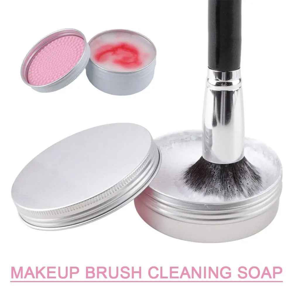 Nettoyeur de pinceaux de maquillage, shampoing, savon, brosse solide, nettoyage et barre, brosse cosmétique, élimine le nettoyage sale, tampon de taches de couleur