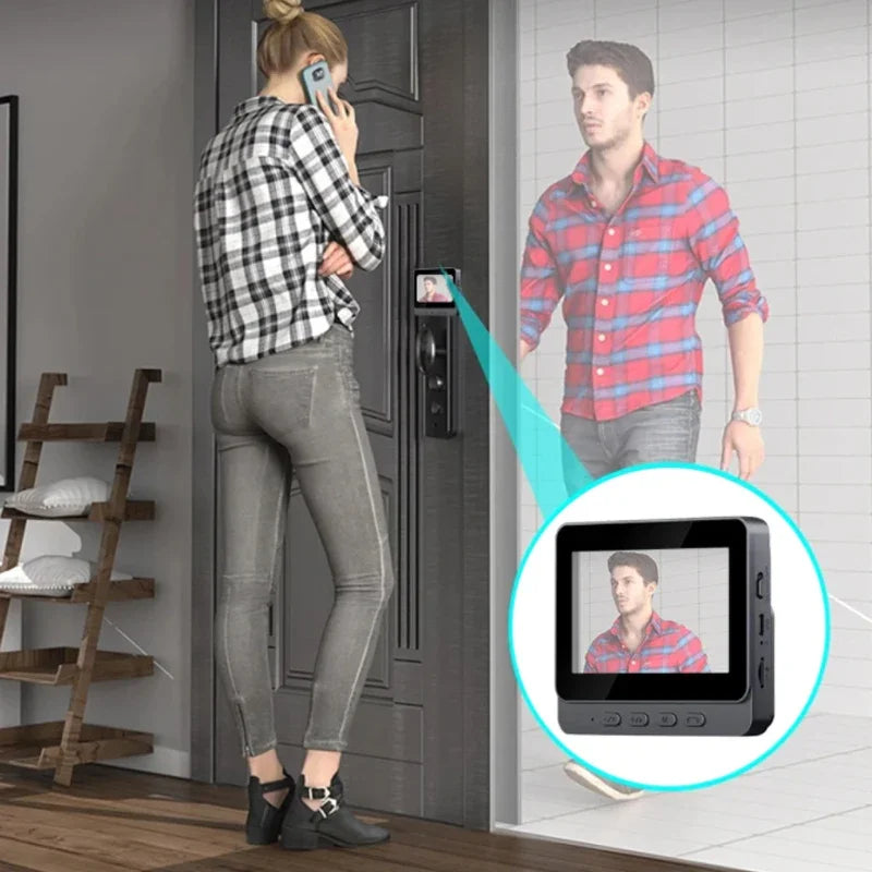 Sonnette de porte intelligente sans fil avec caméra vidéo, détection de mouvement IR, alarme de sécurité à domicile, interphone bidirectionnel, Wi-Fi 2.4G