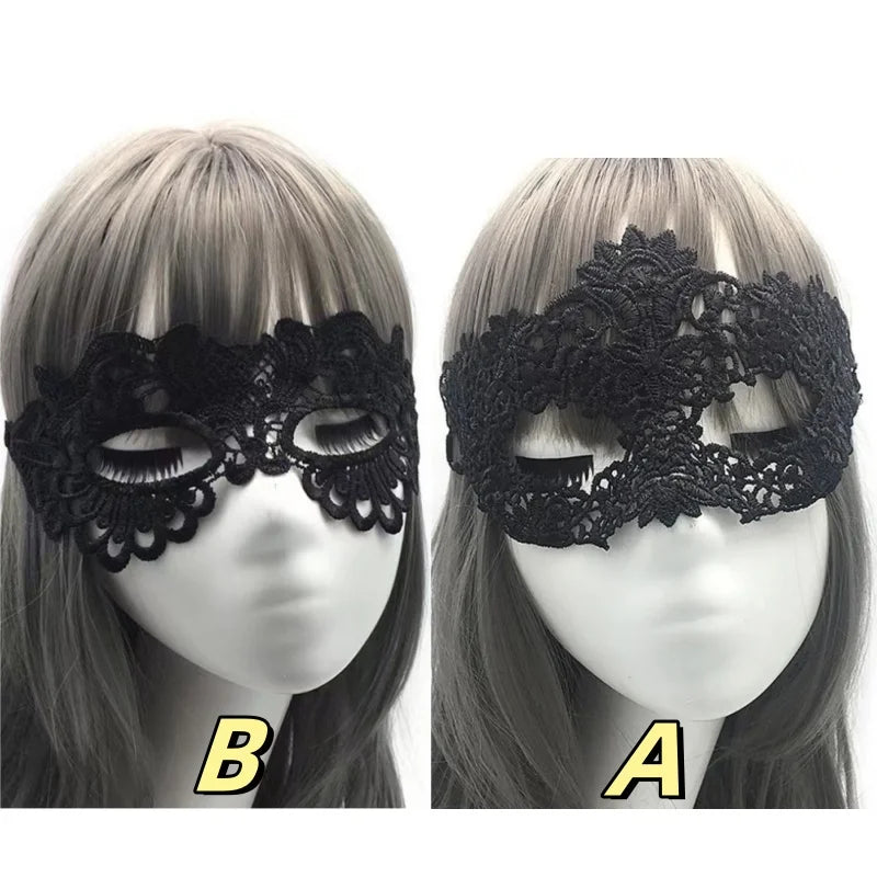 Masque pour les yeux en dentelle noire pour femmes, Sexy, Floral, mascarade, bal, princesse reine, maquillage de fête, Cosplay, boîte de nuit, accessoires